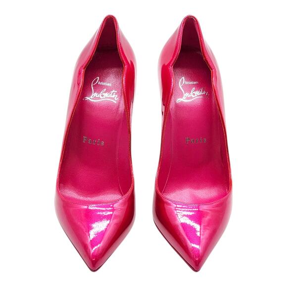 Christian Louboutin Hot Chick Patent Leather Pumps Hot Pink EU 36.5 US 6 - $845 - Picture 4 of 9